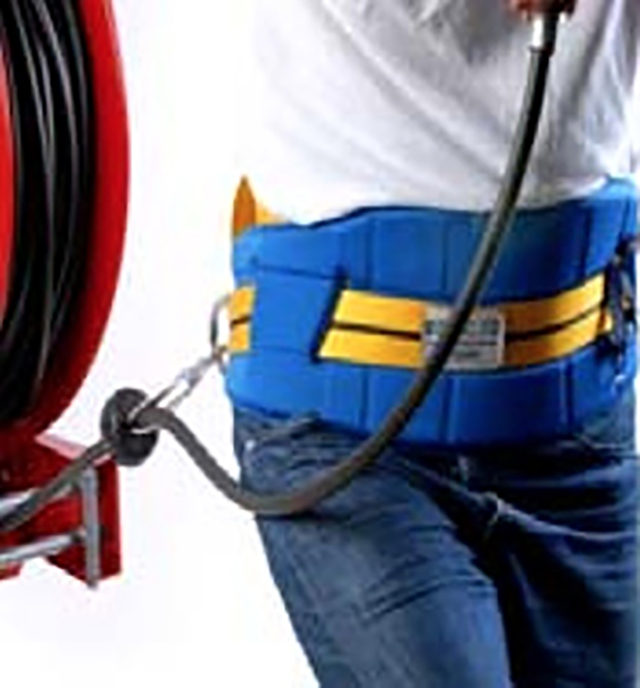 Ceinture abdominale pour enrouleur à ressort